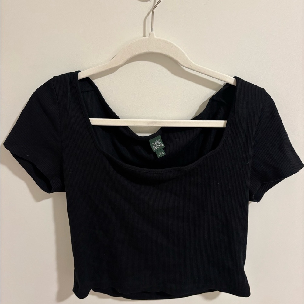 Wild Fable Black Cropped Top